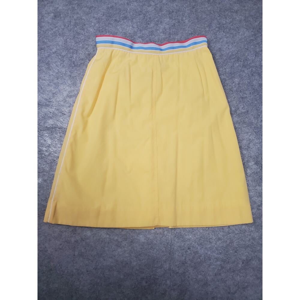 Women's VTG 70s Di Fini Originals Yellow 12 Midi Length A-Line Skirt Skort